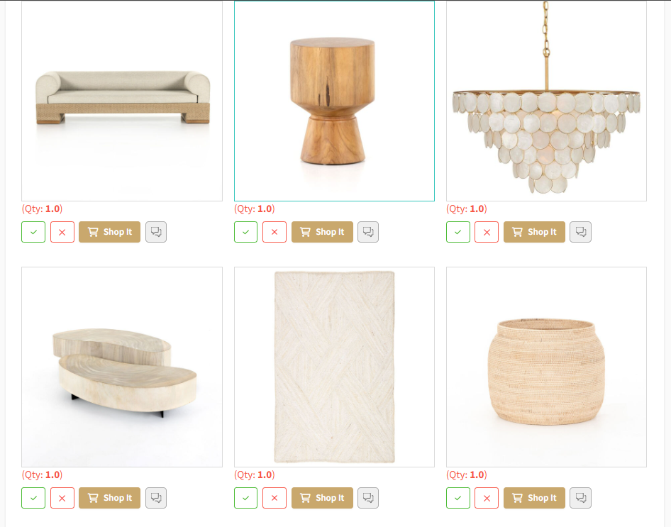 products for white living room